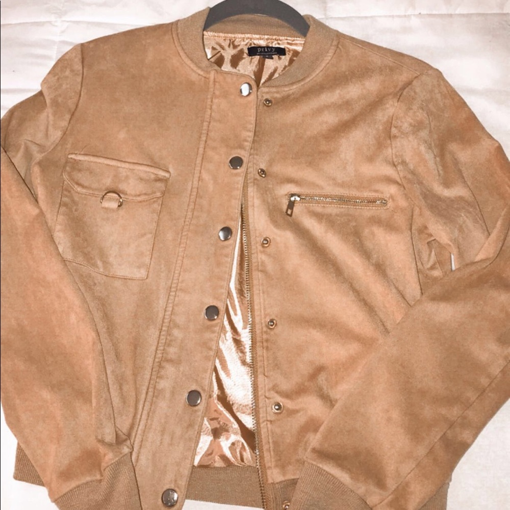 Fashion Nova suedette bomber